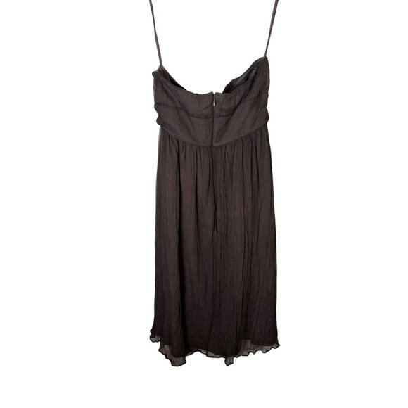 J. Crew Size 4 Brown 100% Silk Tube Top Fairy Y2K Style Flowy Dress - Picture 2 of 7